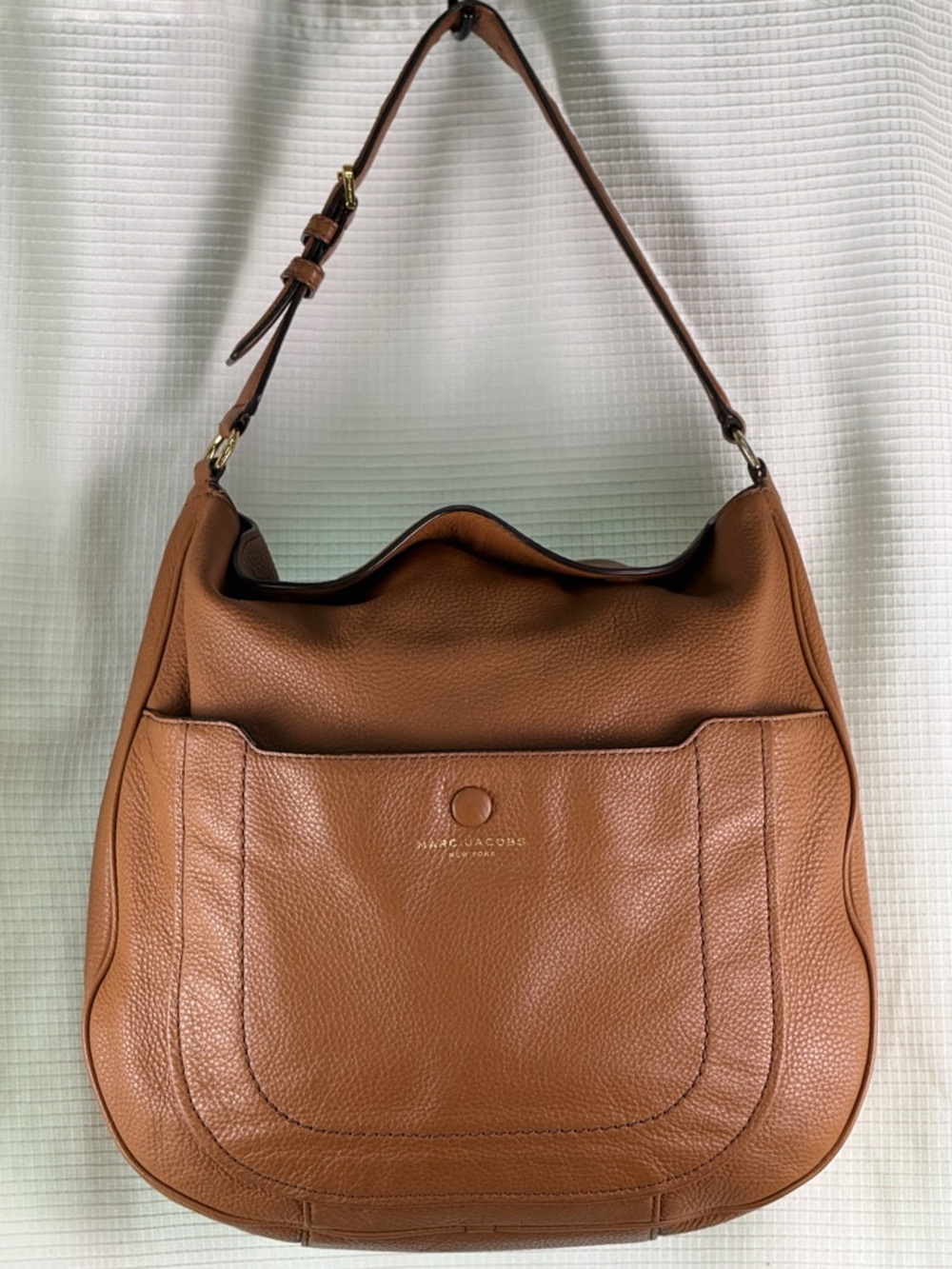 Marc Jacobs Empire City Cognac/Brown Leather Large Hobo Crossbody Convertable